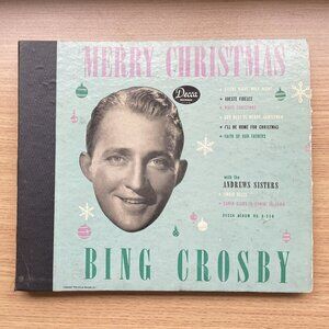 Bing Crosby Merry Christmas 4 Records Album Set 78 rpm Original 1945 Decca A-550